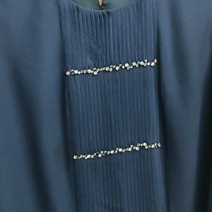 J. Crew Silk Midnight Blue Sleeveless Blouse